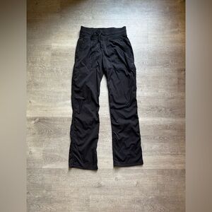 Lululemon Dance Studio Mid Rise Drawstring Waist Pants In Black Size 4